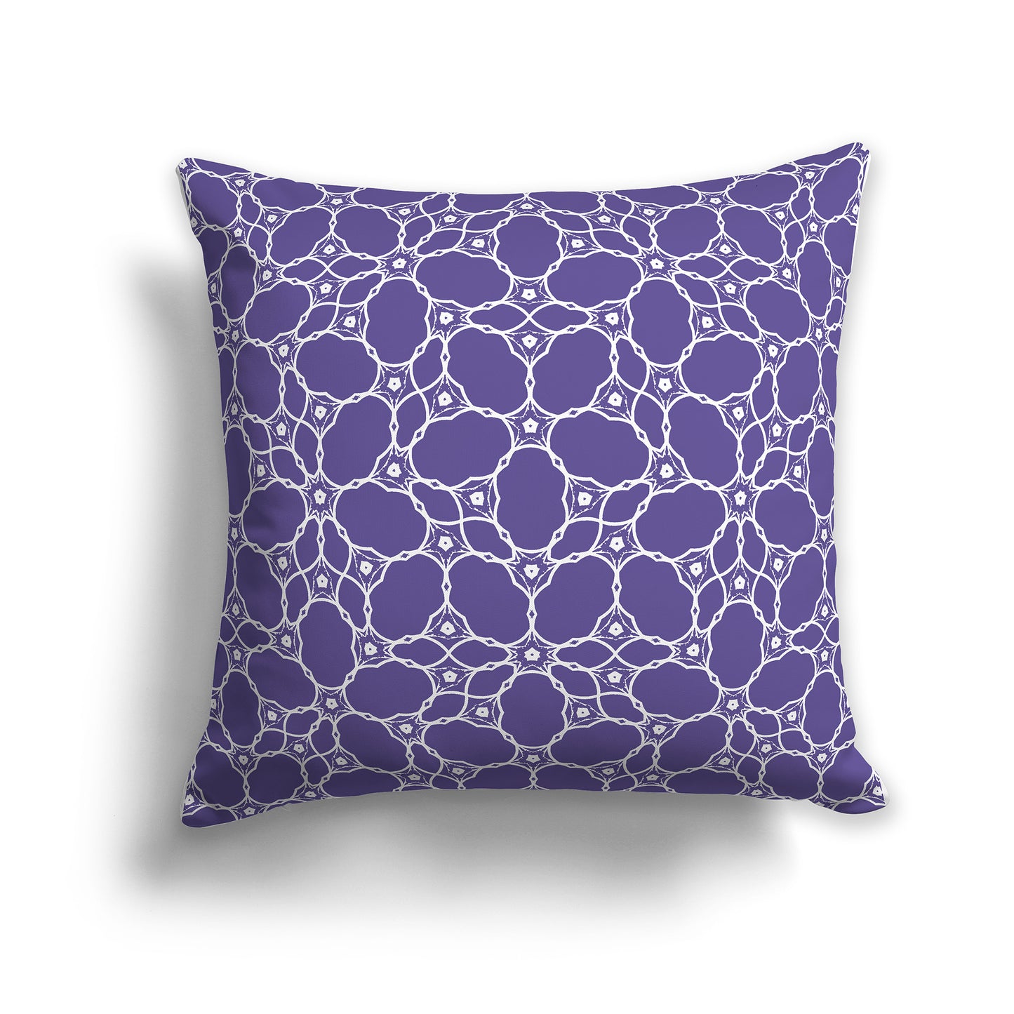 26 inch Throw Pillow with Purple and White Pattern
