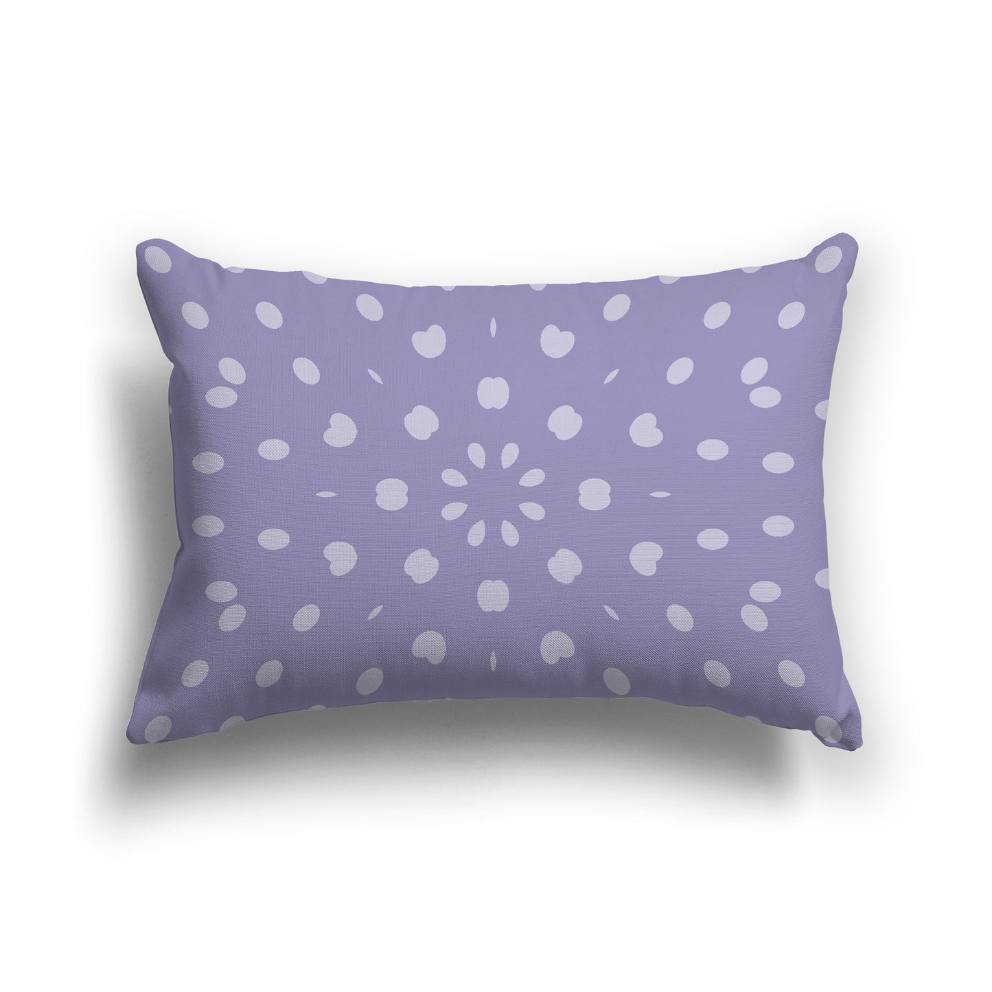 Lumbar Throw Pillow with Two-tone Purple Radiating Oval Burst Pattern