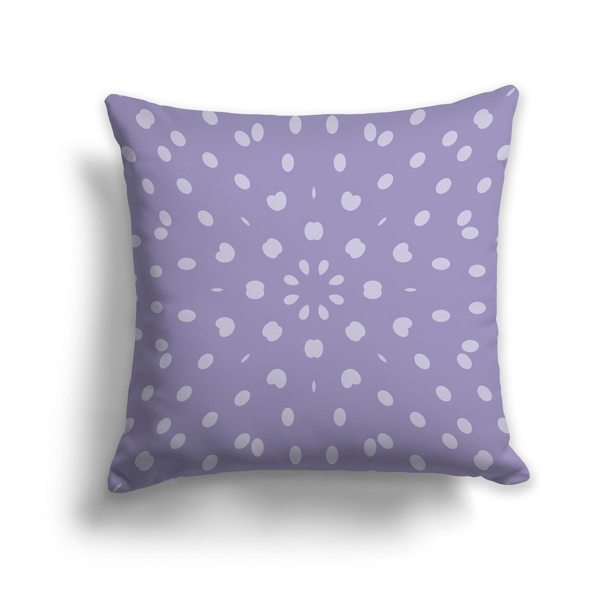 Square Throw Pillow with Two-tone Purple Radiating Oval Burst Pattern