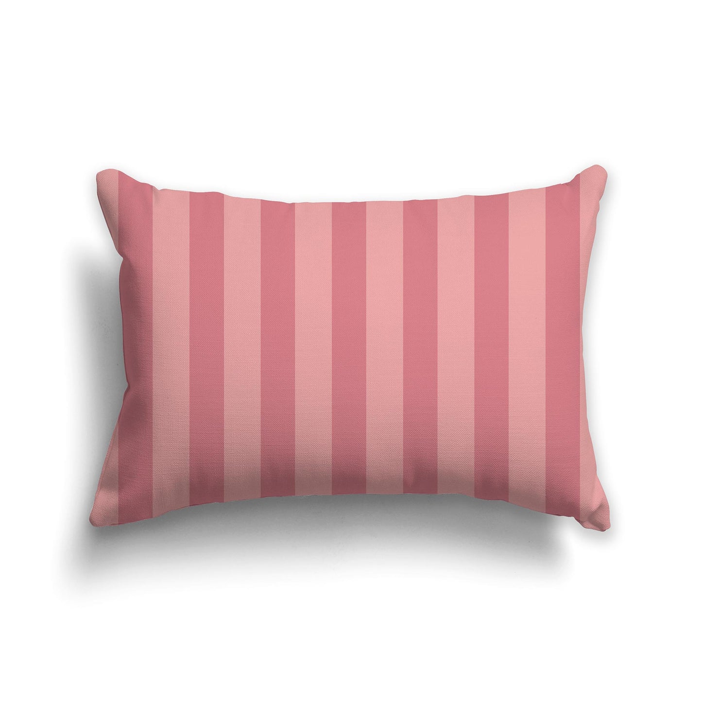 20x14 inch Lumbar Throw Pillow with Thick Two-tone Pink Coral Vertical Bars