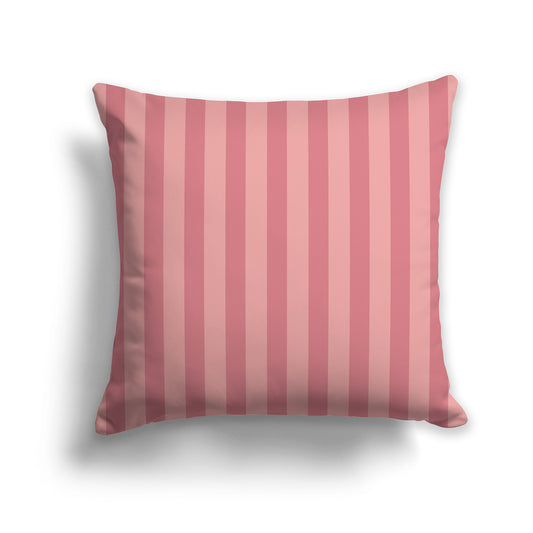 26 inch Throw Pillow with Thick Two-tone Pink Coral Vertical Bars