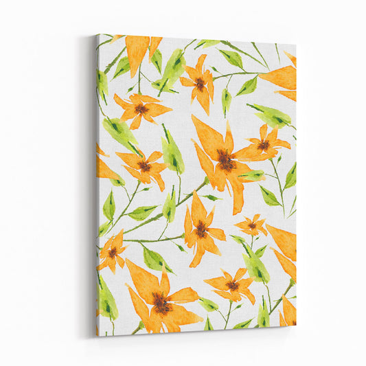 Floral Watercolor 1390 - 6"x8" Slim Canvas Fine Art Print