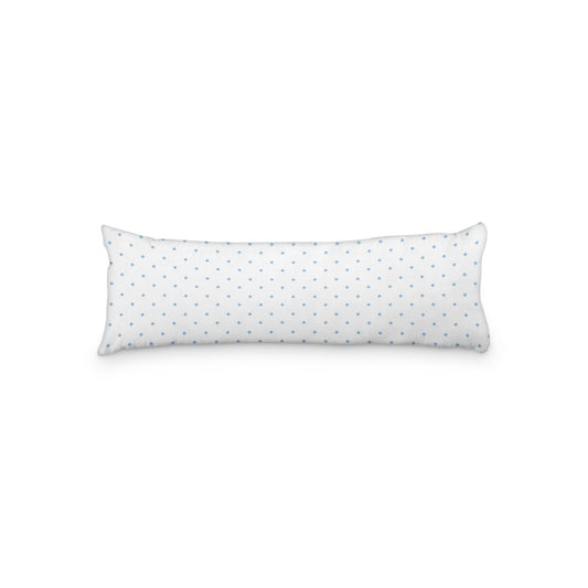 White Microfiber Body Pillow with Blue Diamonds, MFBP-1400-101,  20 x 54 inches