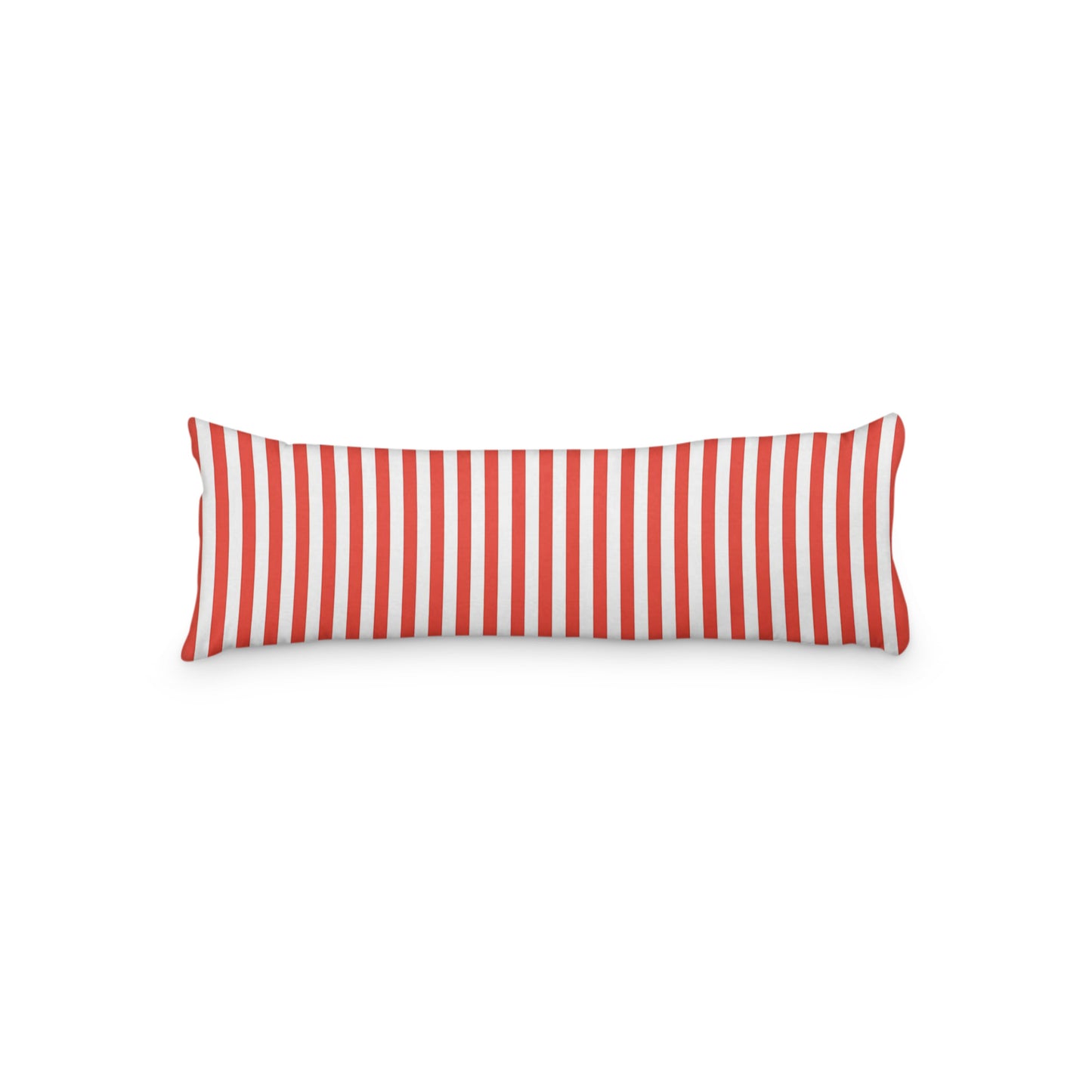 White Microfiber Body Pillow with Red Bars, MFBP-1410-051, 20 x 54 inches