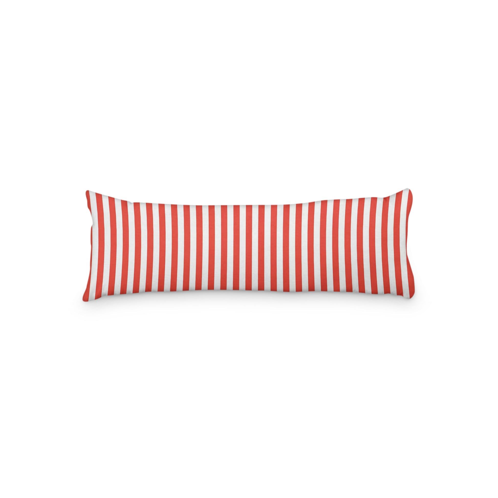 White Microfiber Body Pillow with Red Bars, MFBP-1410-051, 20 x 54 inches