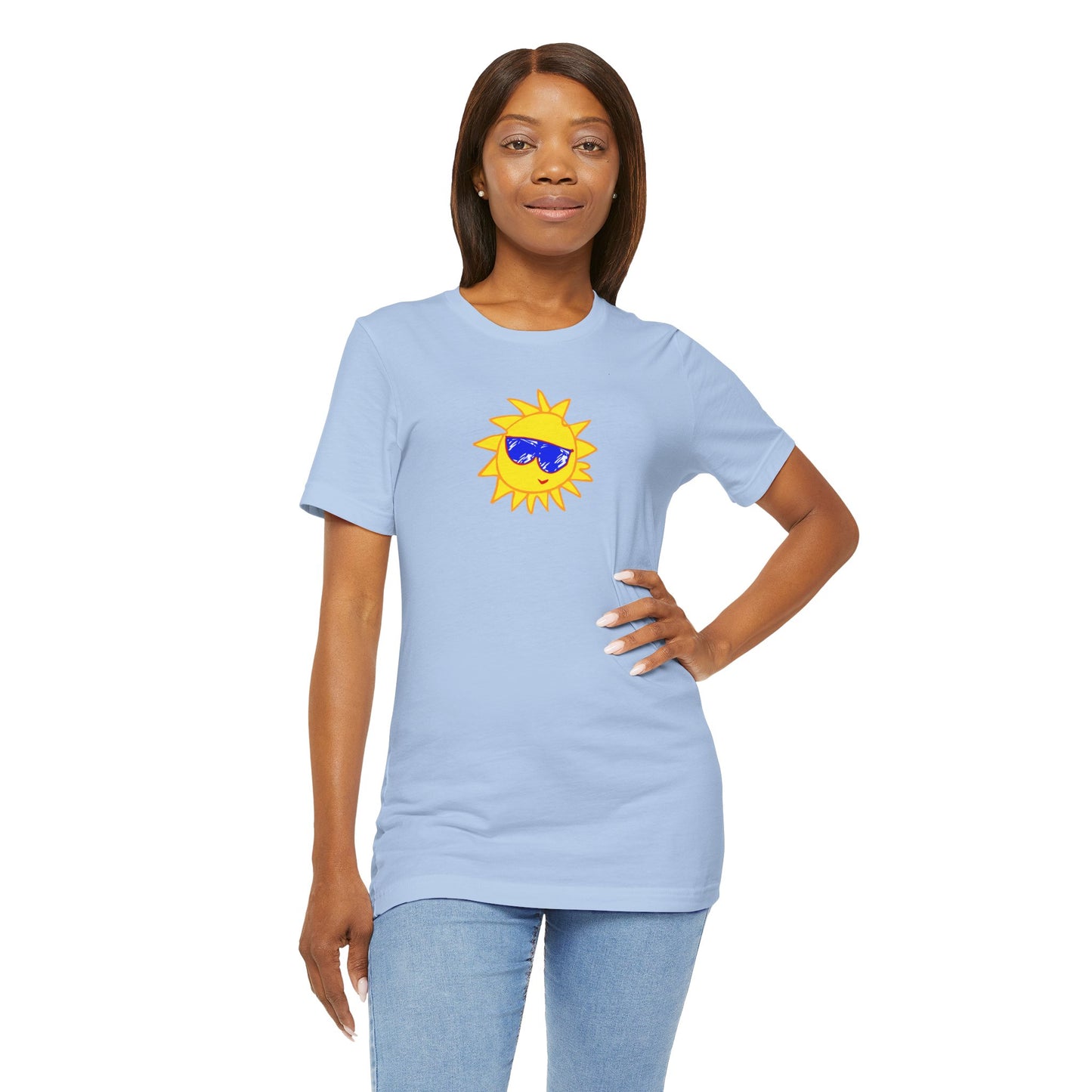 Bella + Canvas 3001 Unisex Cheerful Vibes Tee - Perfect for summer, gifts, celebrations and beach days | TSSF