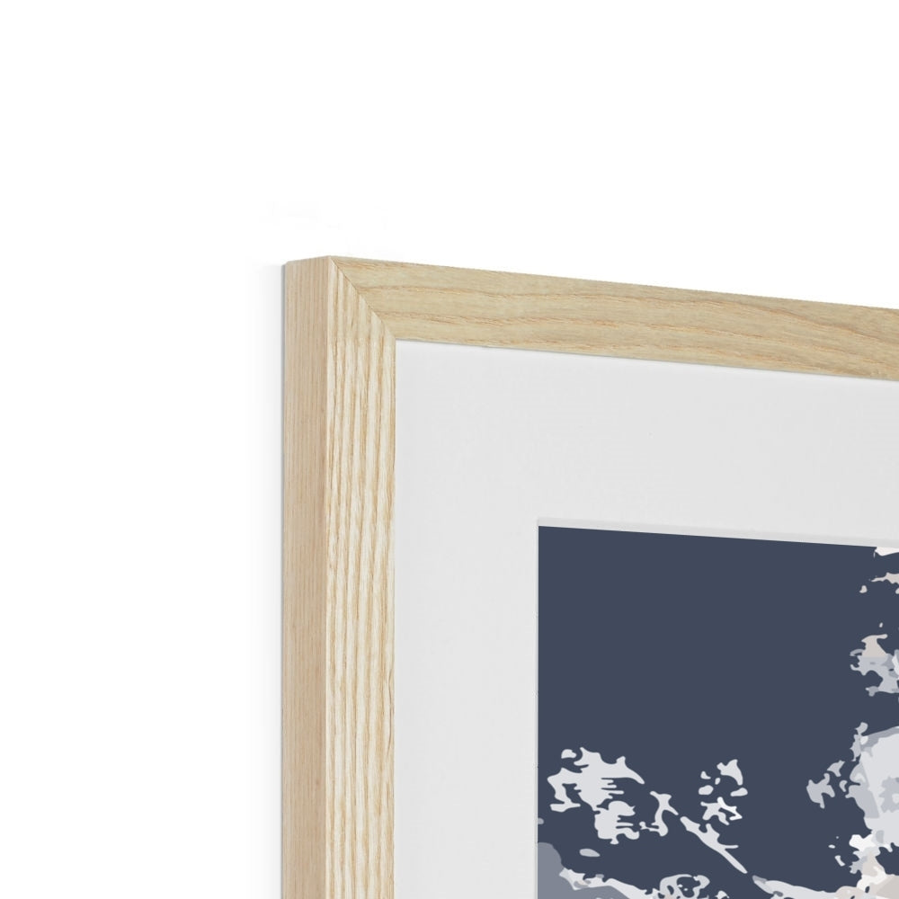 Framed Graphic Art Print, White Mat - 8x8 12x12 16x16 20x20 24x24 28x28 inches | FPS-1220-7695