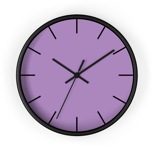 Wall Clock with Medium-purple Face | Black Base | Black Hands