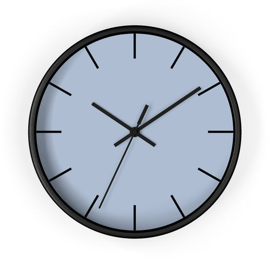 Wall Clock with Blue-grey Face | Black Base | Black Hands