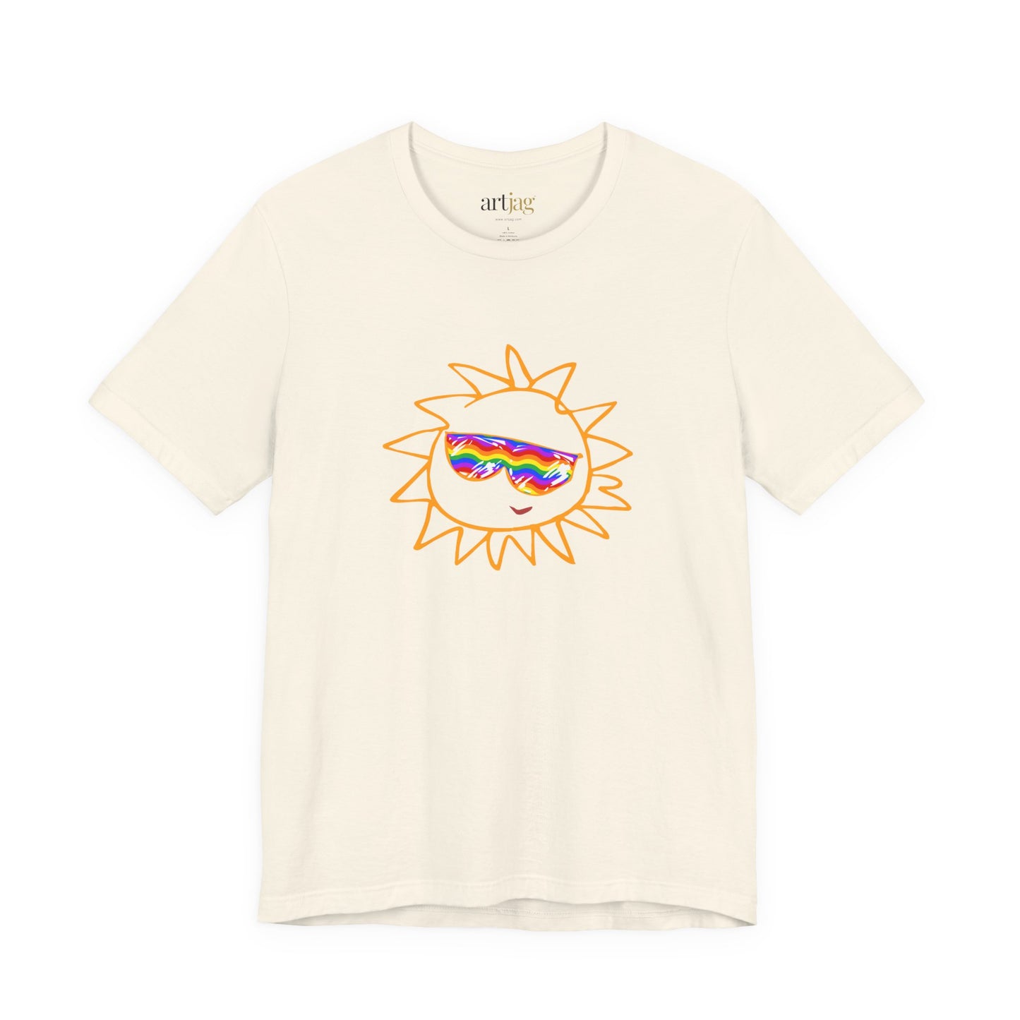 Unisex Rainbow Vibes Sun Graphic Large Graphic T-shirt