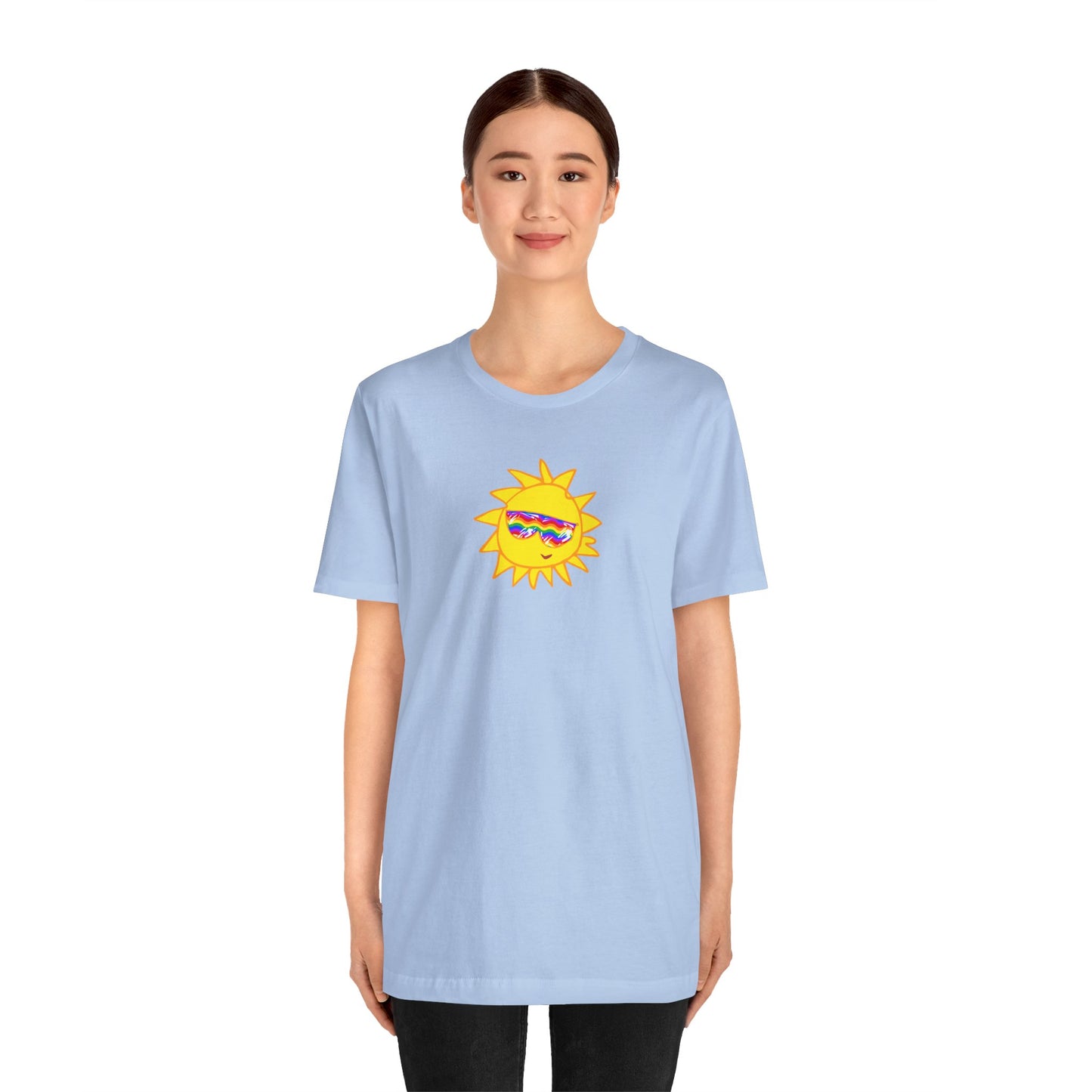Bella + Canvas 3001 Unisex Rainbow Vibes Tee - Perfect for summer, gifts, celebrations and beach days | TSPF
