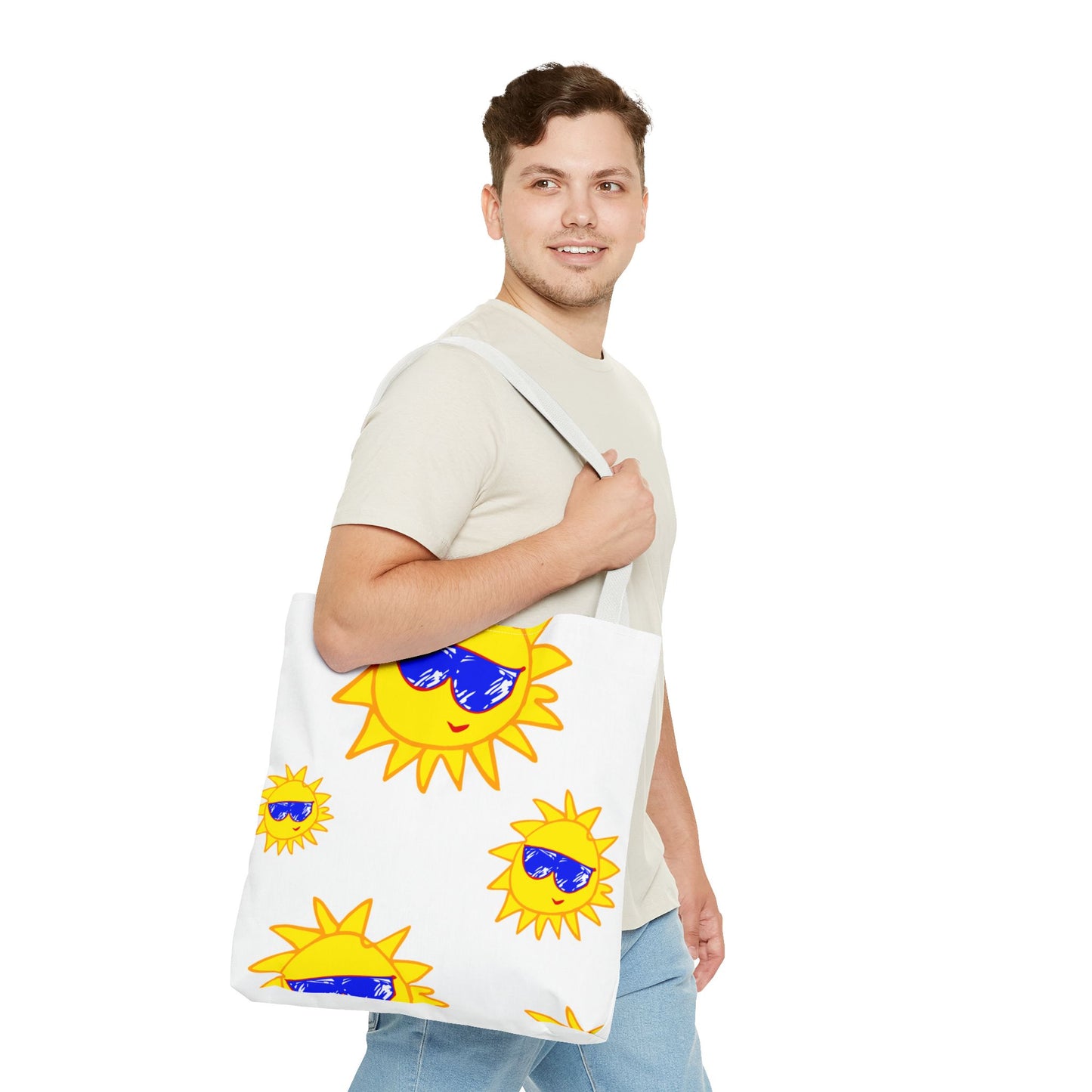 Shopping Tote with Cheerful Vibes | TBSF
