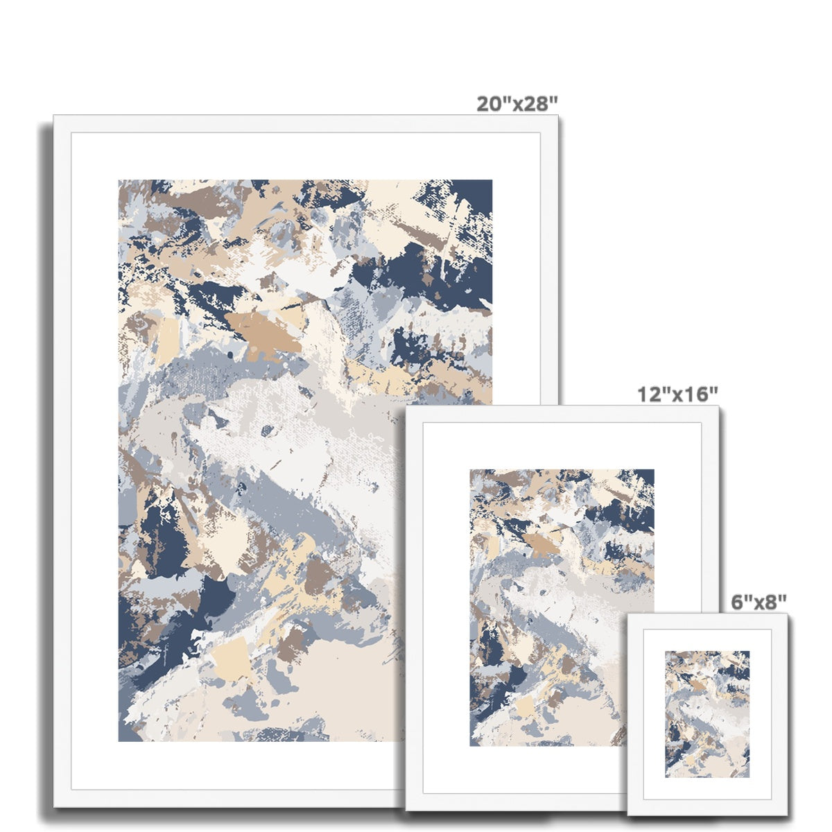 Framed Graphic Art Print, White Mat - 6x8, 8x12, 11x14, 12x16, 16x20, 18x24, 20x28 inches | FPV-1160-7689