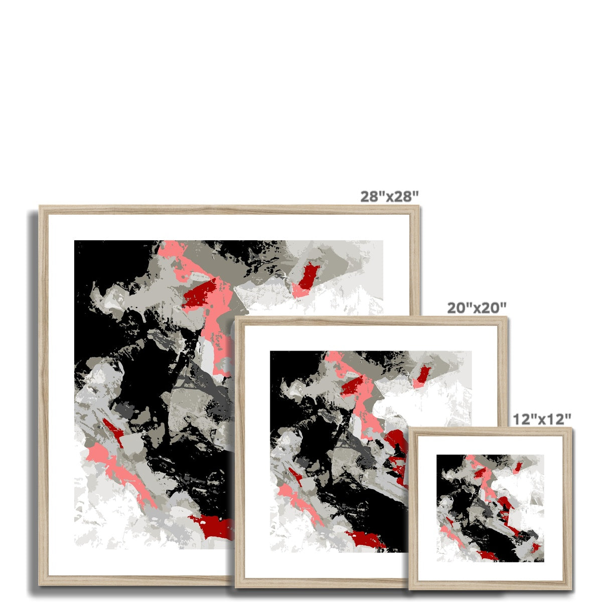 Framed Graphic Art Print, White Mat - 8x8 12x12 16x16 20x20 24x24 28x28 inches | FPS-1190-7690