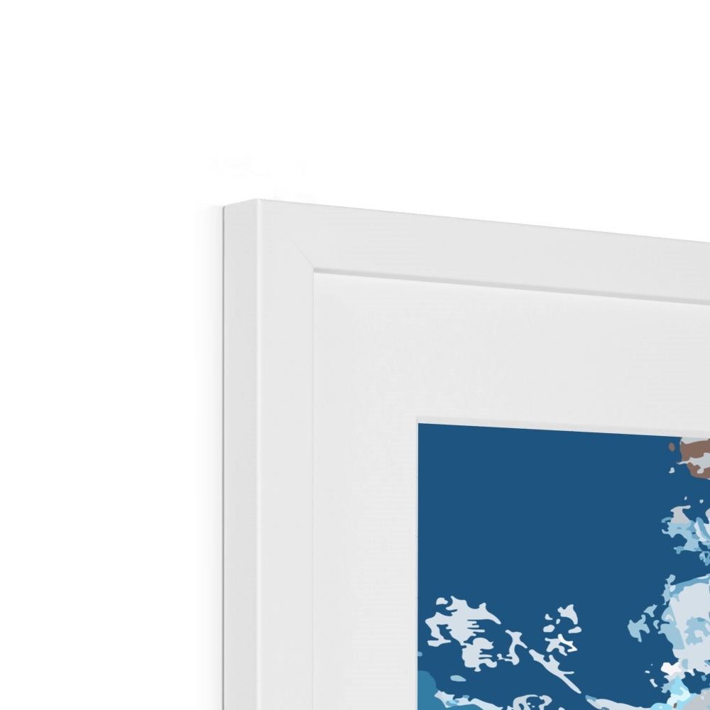 Framed Graphic Art Print, White Mat - 8x8 12x12 16x16 20x20 24x24 28x28 inches | FPS-1150-7695