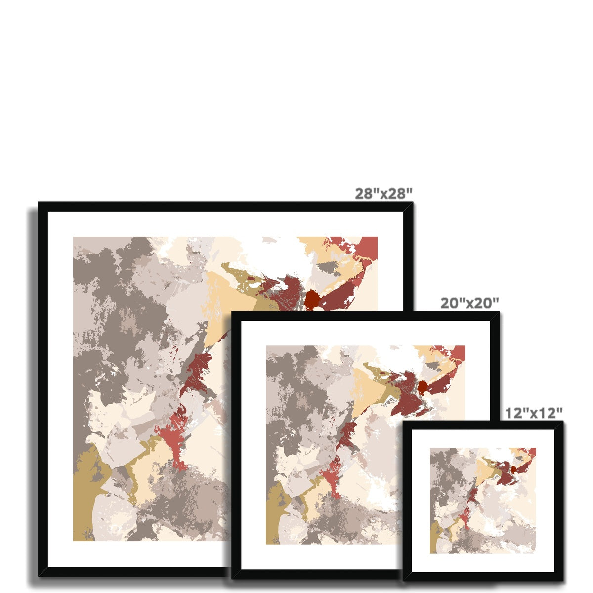 Framed Graphic Art Print, White Mat - 8x8 12x12 16x16 20x20 24x24 28x28 inches | FPS-1130-7691