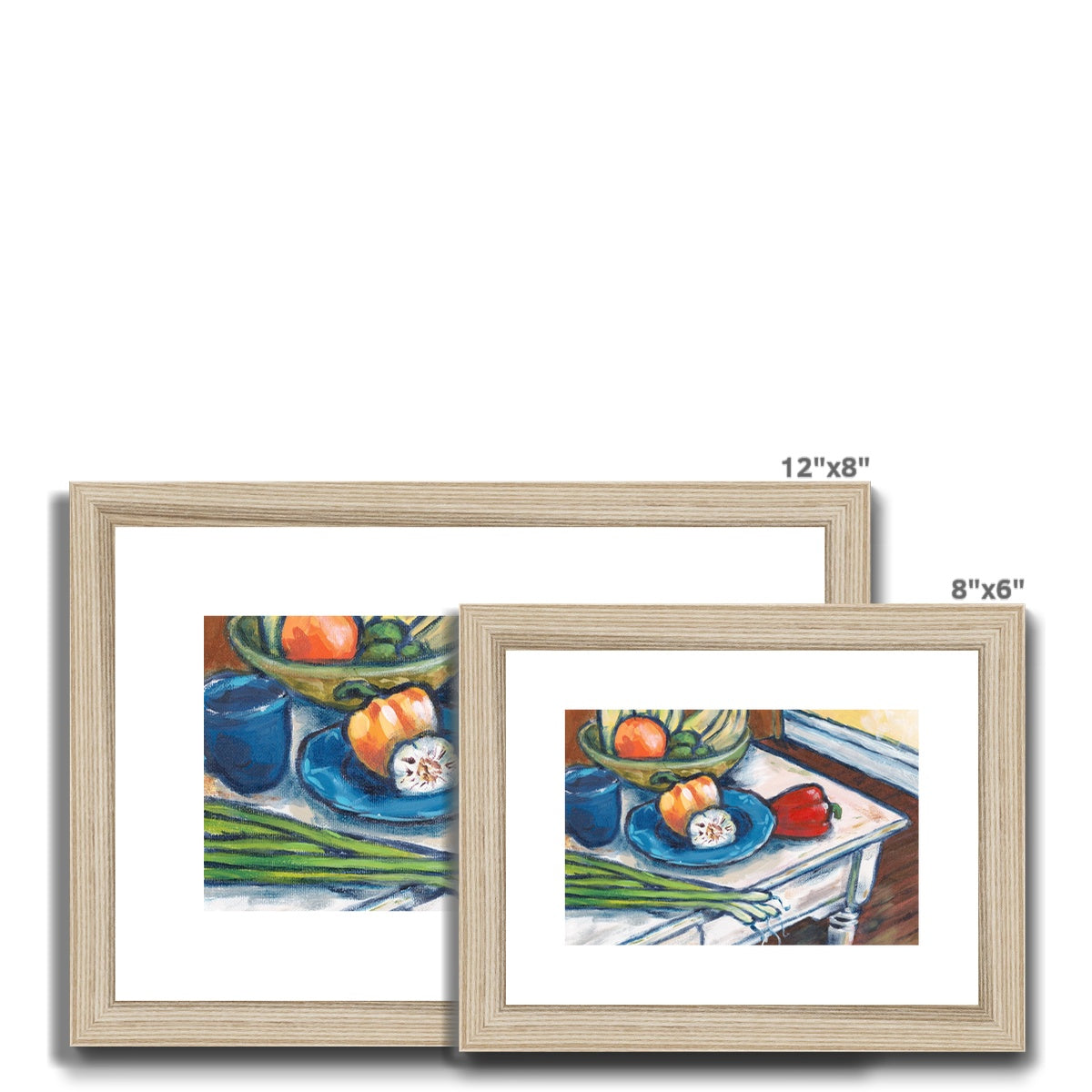 Framed Fine Art Print, White Mat - 8x6 10x8 12x8 inches | Still Life in Acrylic, FPH-1000-1101