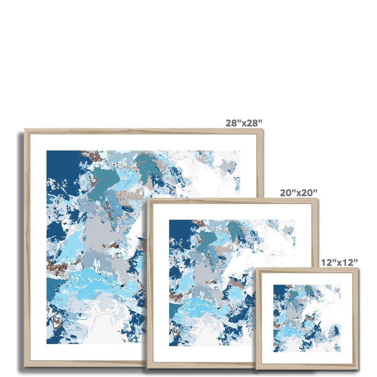 Framed Graphic Art Print, White Mat - 8x8 12x12 16x16 20x20 24x24 28x28 inches | FPS-1150-7695