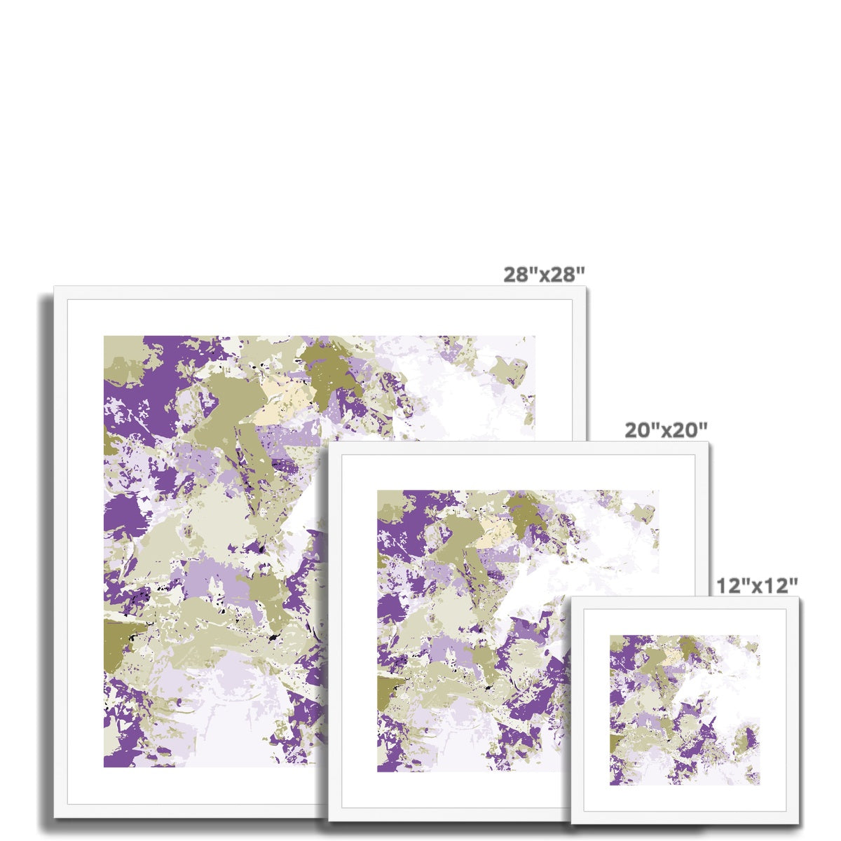 Framed Graphic Art Print, White Mat - 8x8 12x12 16x16 20x20 24x24 28x28 inches | FPS-1250-7695