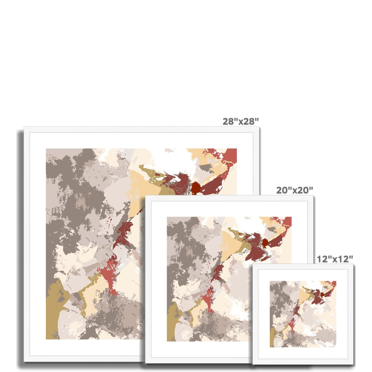 Framed Graphic Art Print, White Mat - 8x8 12x12 16x16 20x20 24x24 28x28 inches | FPS-1130-7691