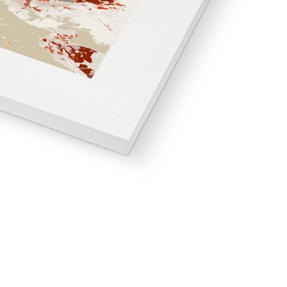 Framed Graphic Art Print, White Mat - 8x8 12x12 16x16 20x20 24x24 28x28 inches | FPS-1130-7695