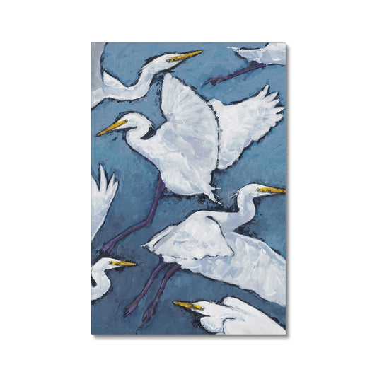Fine Art Canvas Print - 24x36 32x48 inches | White Herons in Acrylic, CPV-1020-001-MW