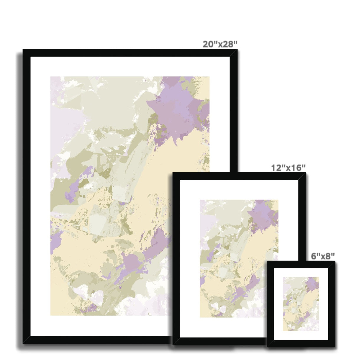 Framed Graphic Art Print, White Mat - 6x8, 8x12, 11x14, 12x16, 16x20, 18x24, 20x28 inches | FPV-1250-7688