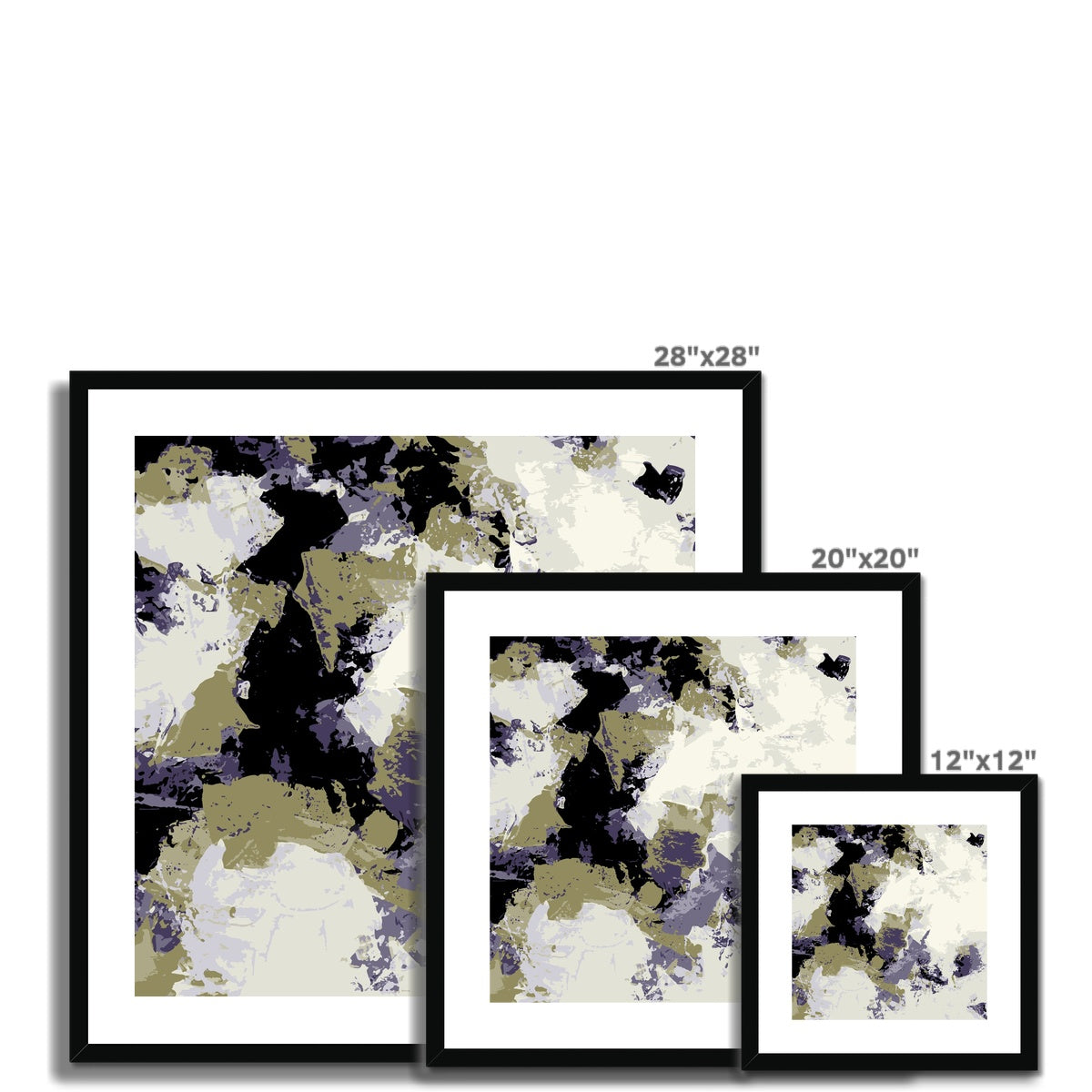 Framed Graphic Art Print, White Mat - 8x8 12x12 16x16 20x20 24x24 28x28 inches | FPS-1260-7695