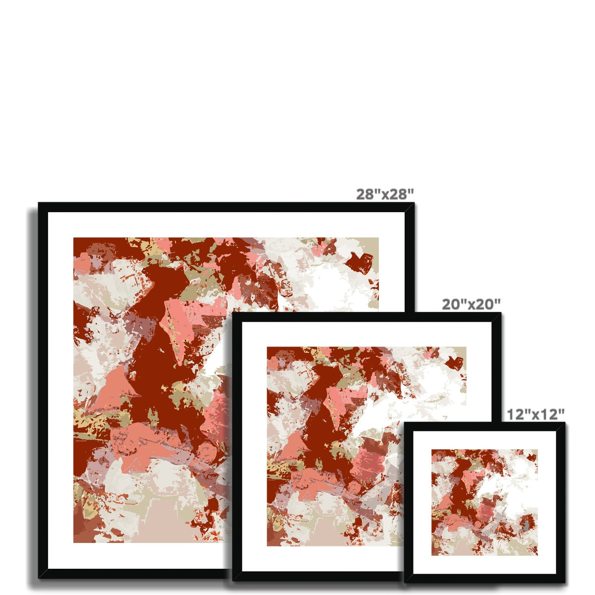 Framed Graphic Art Print, White Mat - 8x8 12x12 16x16 20x20 24x24 28x28 inches | FPS-1130-7695