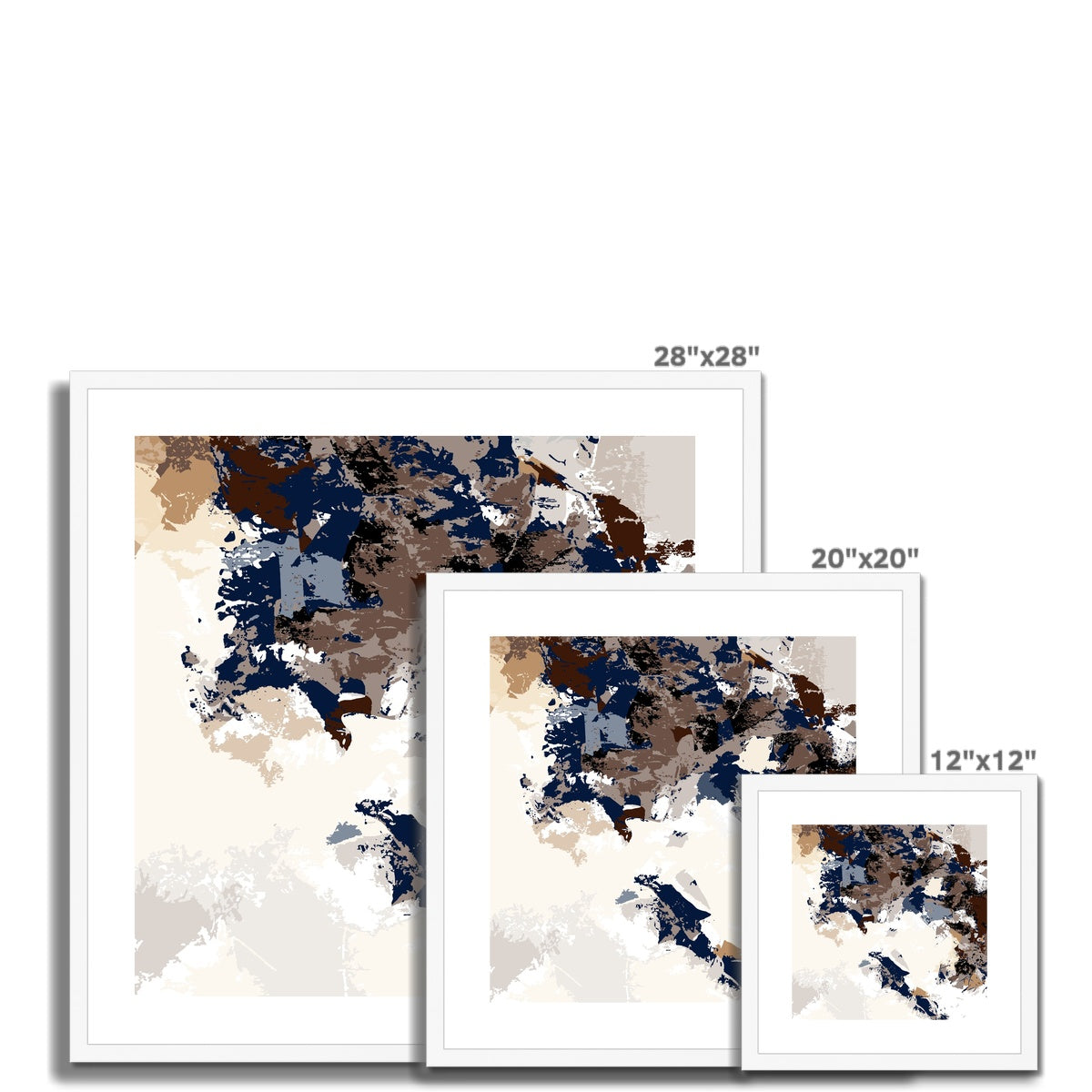 Framed Graphic Art Print, White Mat - 8x8 12x12 16x16 20x20 24x24 28x28 inches | FPS-1160-7693