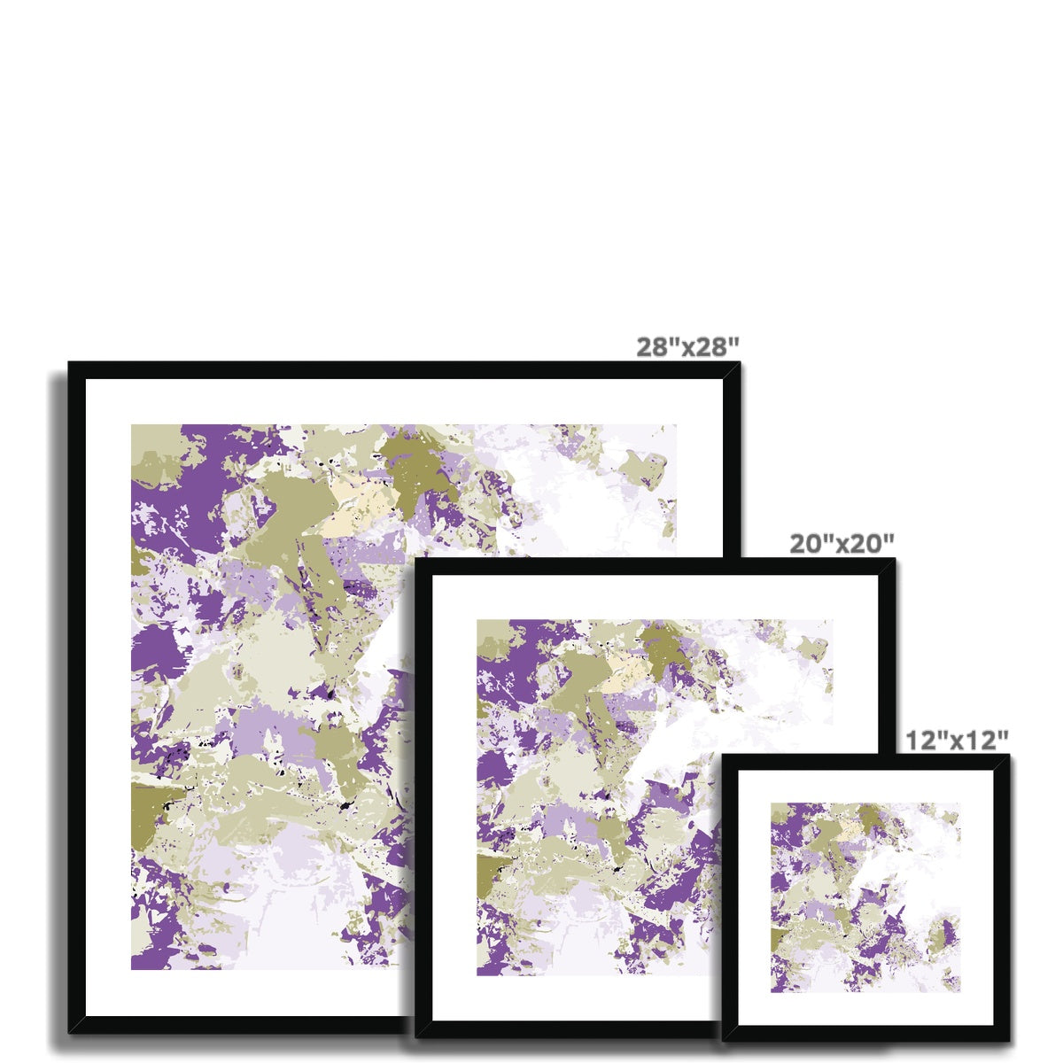 Framed Graphic Art Print, White Mat - 8x8 12x12 16x16 20x20 24x24 28x28 inches | FPS-1250-7695