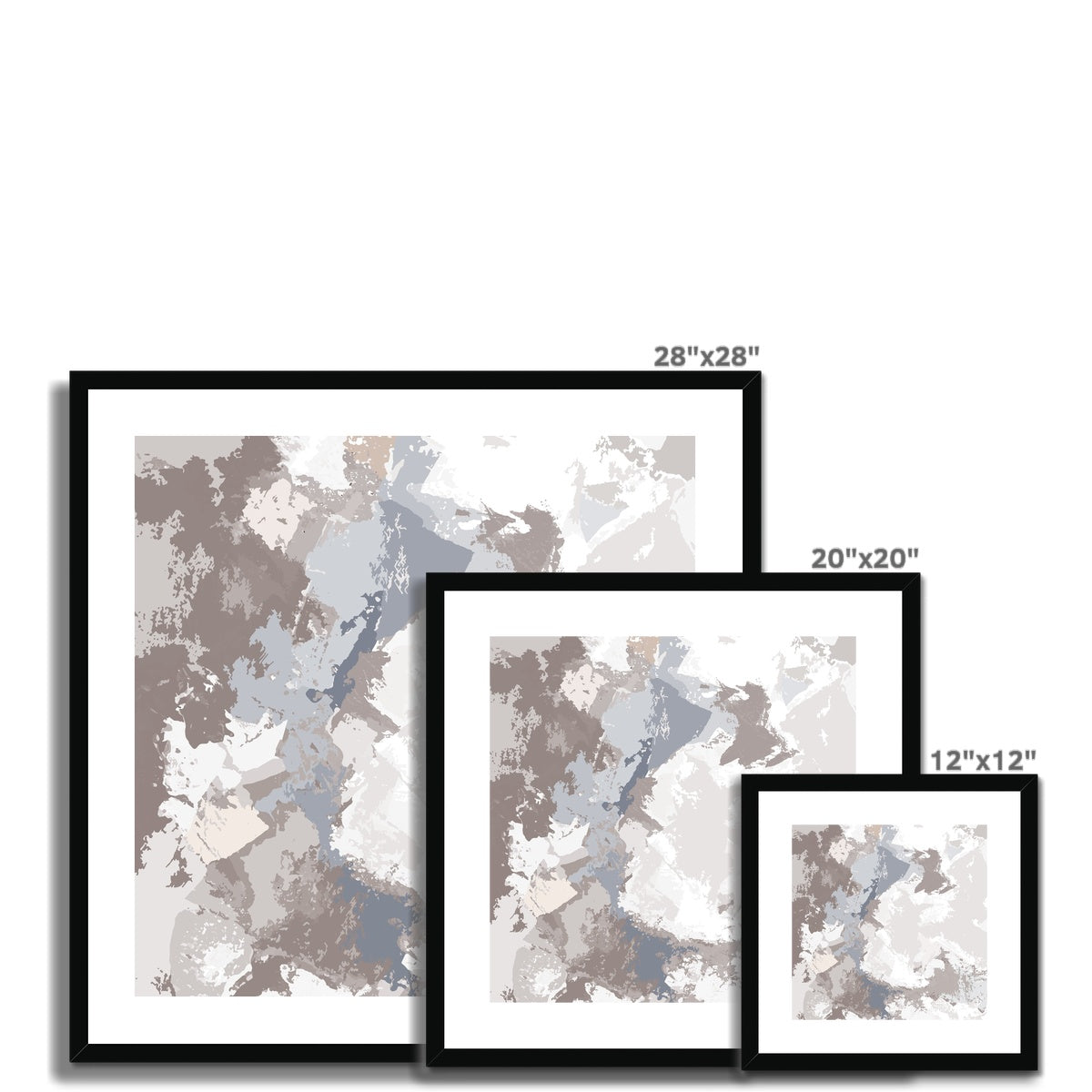 Framed Graphic Art Print, White Mat - 8x8 12x12 16x16 20x20 24x24 28x28 inches | FPS-1220-7691