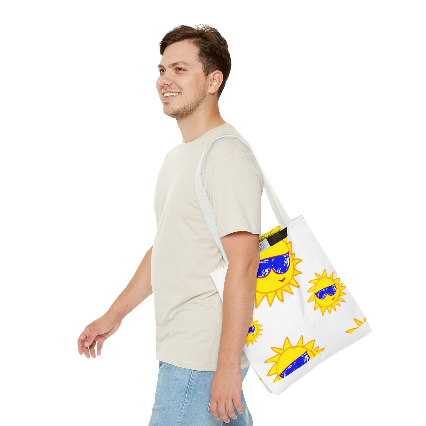 Shopping Tote with Cheerful Vibes | TBSF