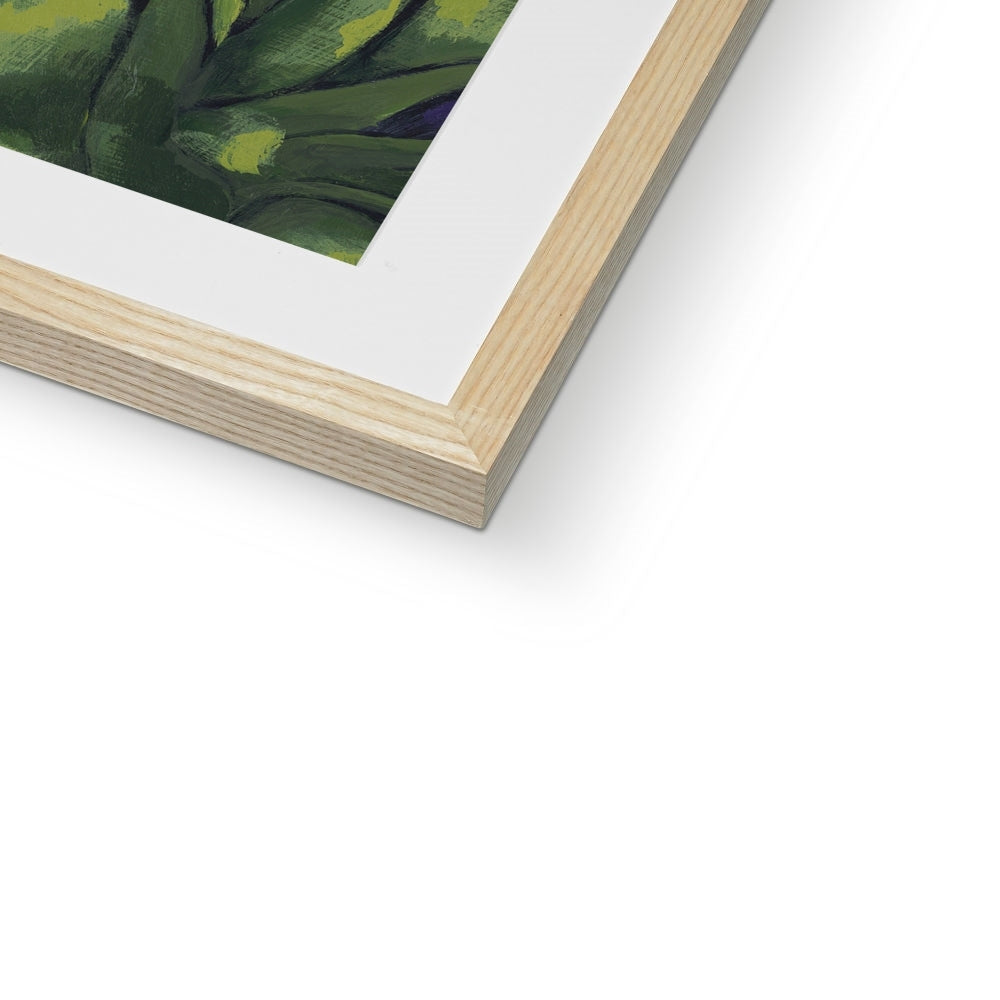 Framed Fine Art Print, White Mat - 8x12 12x16 12x18 inches | Red Tulips in Acrylic, FPV-1111-002