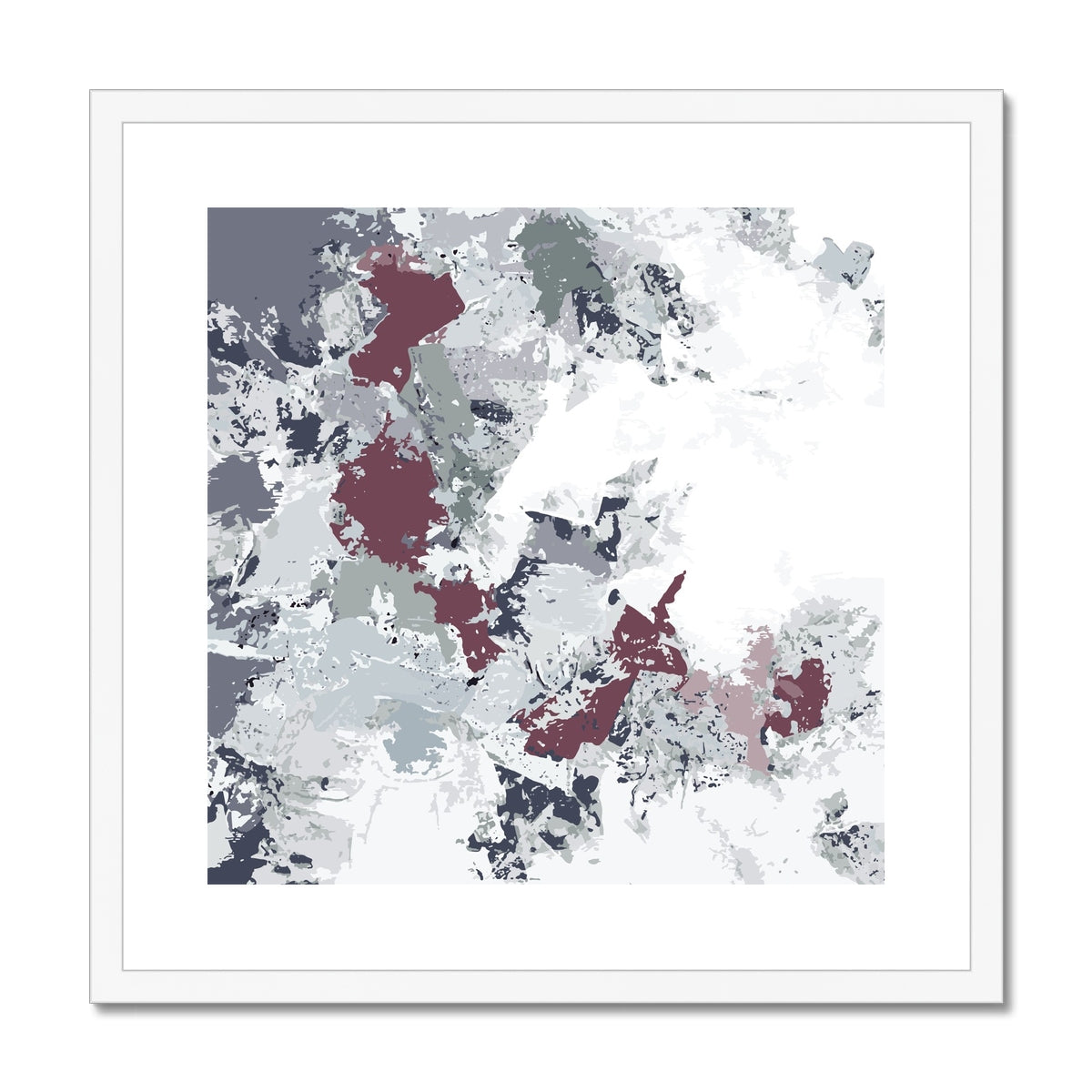 Framed Graphic Art Print, White Mat - 8x8 12x12 16x16 20x20 24x24 28x28 inches | FPS-1210-7695