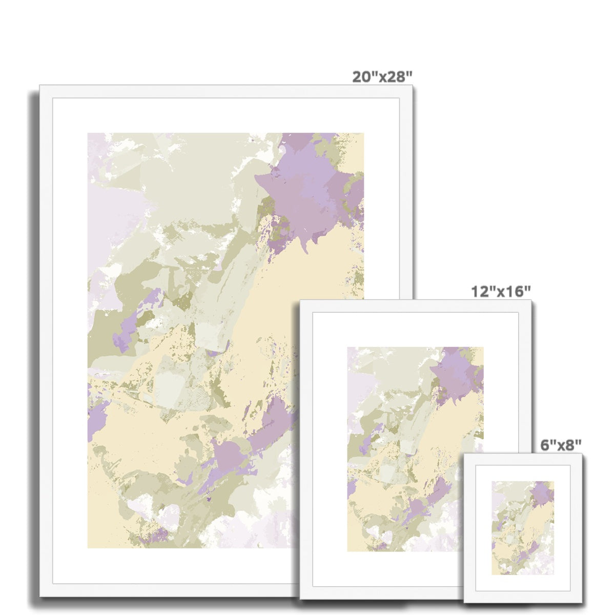 Framed Graphic Art Print, White Mat - 6x8, 8x12, 11x14, 12x16, 16x20, 18x24, 20x28 inches | FPV-1250-7688