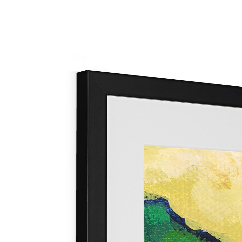 Framed Fine Art Print, White Mat - 8x12 12x18 20x28 inches | African Violets in Acrylic, FPV-1090
