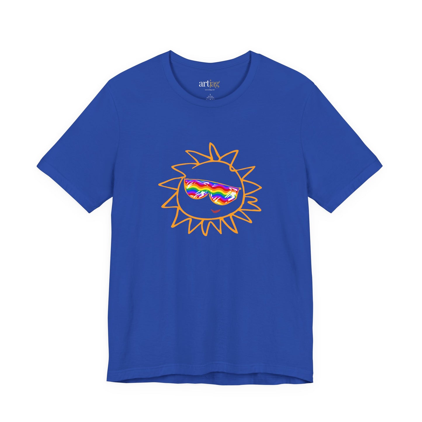 Unisex Rainbow Vibes Sun Graphic Large Graphic T-shirt