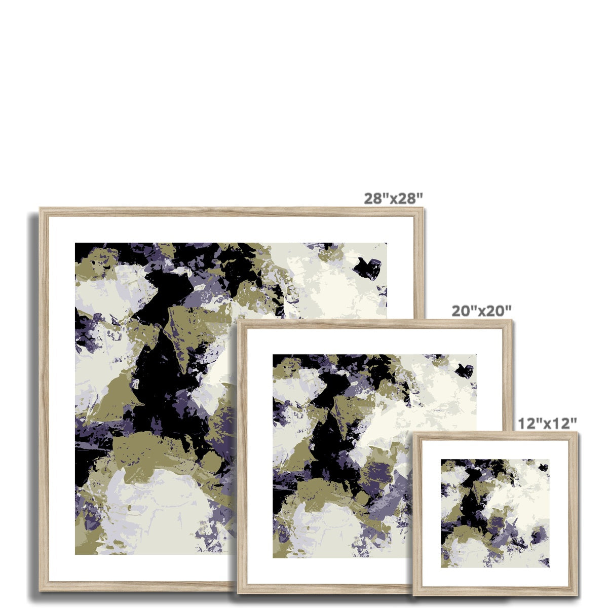 Framed Graphic Art Print, White Mat - 8x8 12x12 16x16 20x20 24x24 28x28 inches | FPS-1260-7695