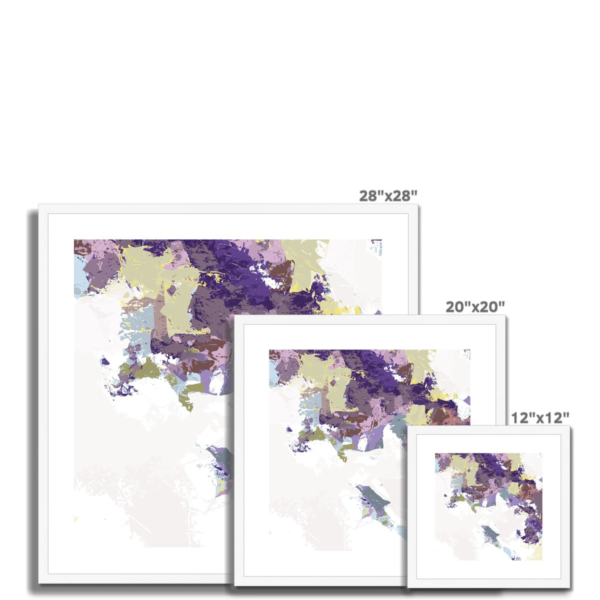 Framed Graphic Art Print, White Mat - 8x8 12x12 16x16 20x20 24x24 28x28 inches | FPS-1140-7693