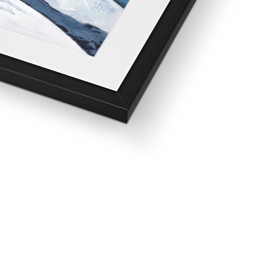 Framed Fine Art Print, White Mat - 8x8 12x12 16x16 20x20 24x24 28x28 36x36 inches | White Herons in Acrylic, FPS-1020-001