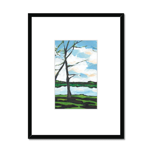Framed Fine Art Print, Faux Mat - 18x24 inches | Lakeshore in Acrylic FMV-1100-002