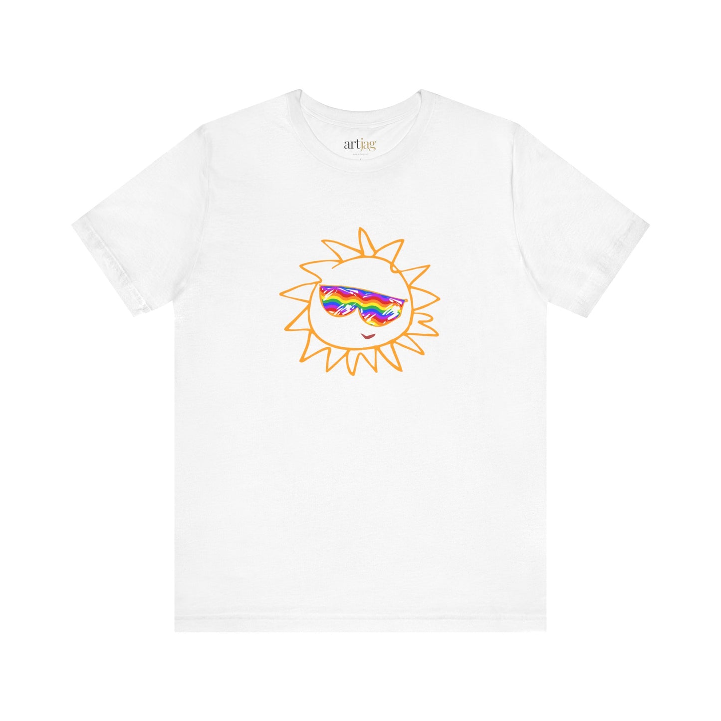 Unisex Rainbow Vibes Sun Graphic Large Graphic T-shirt