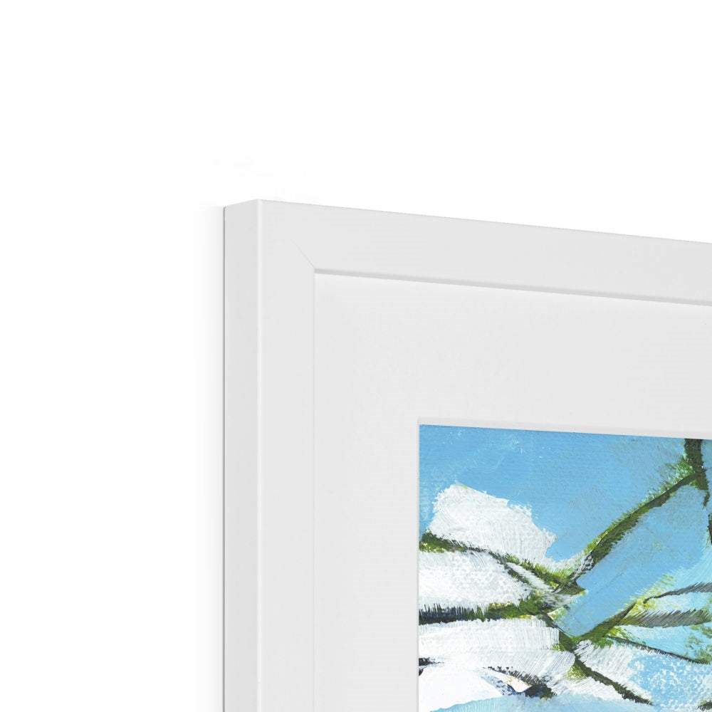 Framed Fine Art Print, White Mat - 6x8 8x12 12x16 18x24 inches | Lakeshore in Acrylic, FPV-1101-002