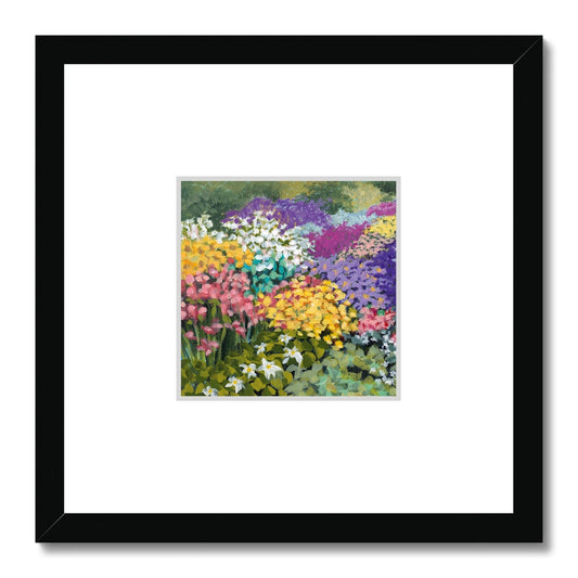 Framed Fine Art Print, Faux Mat - 12x12 inches | Floral Garden, FMS-1000-1147