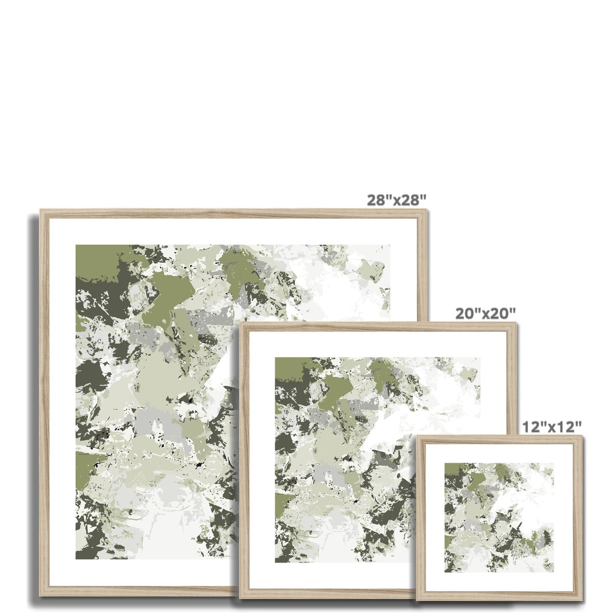 Framed Graphic Art Print, White Mat - 8x8 12x12 16x16 20x20 24x24 28x28 inches | FPS-1240-7695