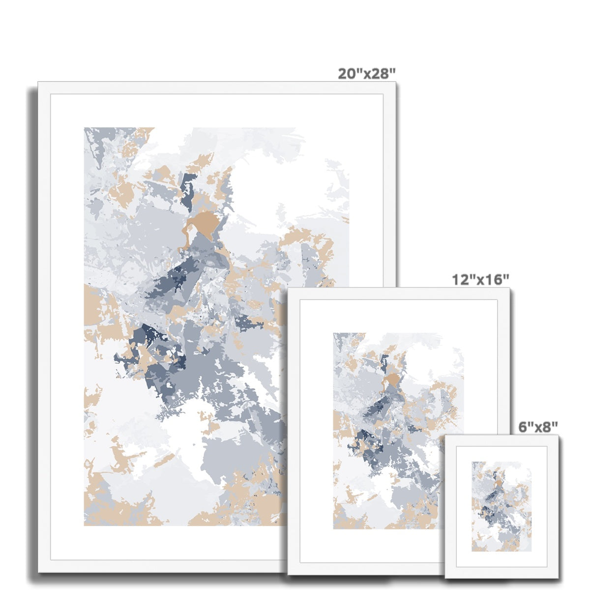 Framed Graphic Art Print, White Mat - 6x8, 8x12, 11x14, 12x16, 16x20, 18x24, 20x28 inches | FPV-1160-7698