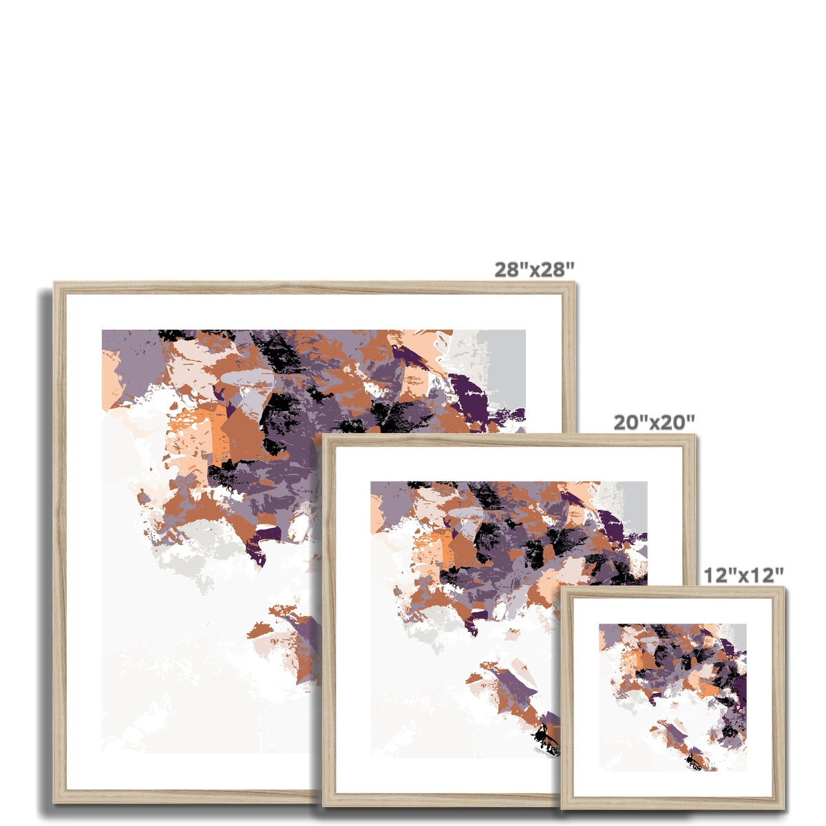 Framed Graphic Art Print, White Mat - 8x8 12x12 16x16 20x20 24x24 28x28 inches | FPS-1180-7693