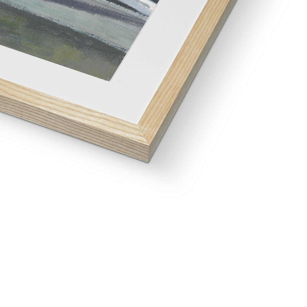 Framed Fine Art Print, White Mat - 10x8 20x16 inches | Mourning Doves in Acrylic, FPH-1000-1125