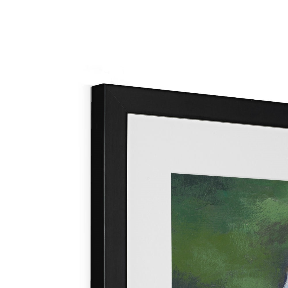 Framed Fine Art Print, White Mat - 10x8 20x16 inches | Mourning Doves in Acrylic, FPH-1000-1125